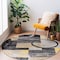 World Rug Gallery Contemporary Abstract Circle Design Soft Area Rug 6'6'' Round Yellow 307YELLOW6RND - alternate 1